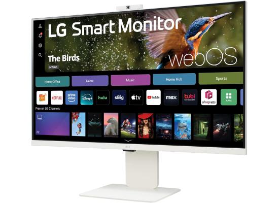 LG 32SR85U-W 32″ 4K UHD IPS Smart Monitor with webOS & Built‑in FHD Webcam
